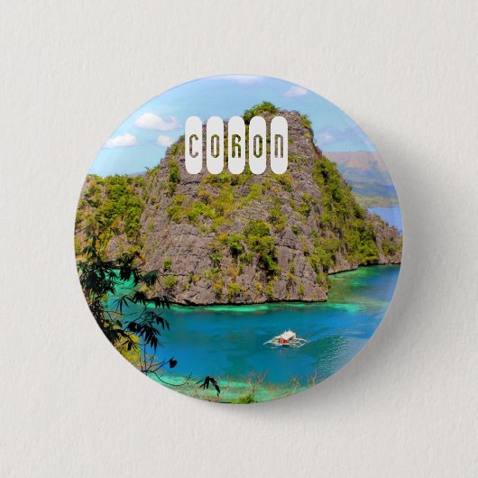 Coron Island auf den Philippinen Button (Vorderseite)