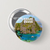 Coron Island auf den Philippinen Button (Vorne & Hinten)