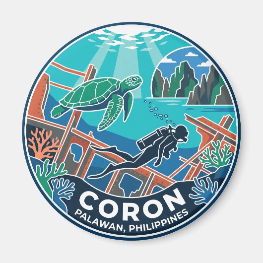 Coron Philippinen Magnet (Vorne)