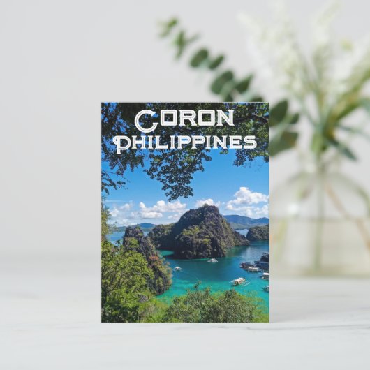 Coron, Philippinen Postkarte (Stehend Vorderseite)