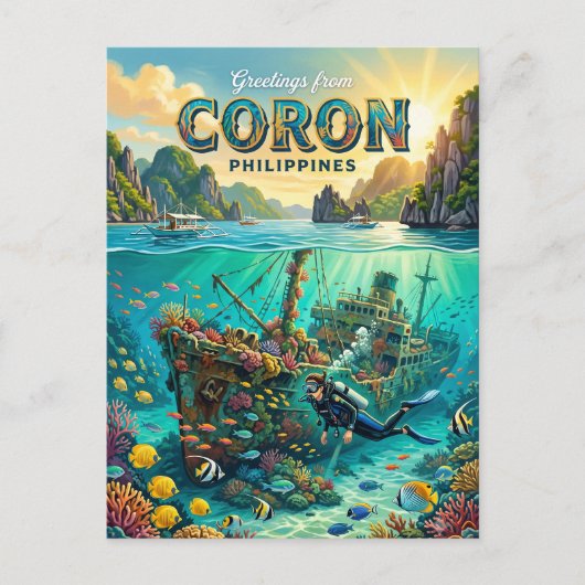 Coron Philippinen Postkarte (Vorderseite)