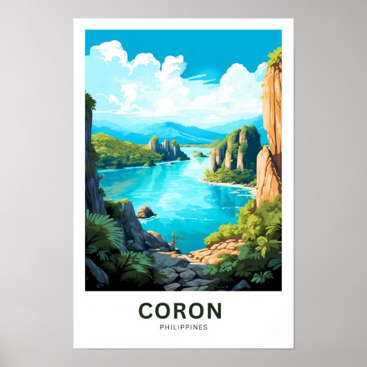 Coron Philippines Travel Print Poster (Vorne)