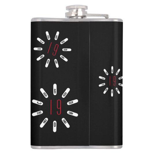 CORONA 19 HOAX Hip Flask Flachmann (Rückseite)