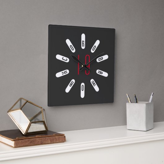 CORONA 19 HOAX Square Wall Clock Quadratische Wanduhr (Büro)