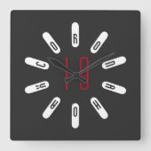 CORONA 19 HOAX Square Wall Clock Quadratische Wanduhr (Vorderseite)