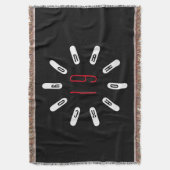 CORONA 19 HOAX Throw Blanket Decke (Vorderseite Vertikal)