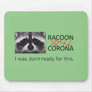 Corona Anagram Raccoon auf der Ratte Mousepad