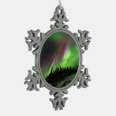 Corona Aurora Schneeflocken Zinn-Ornament (Links)