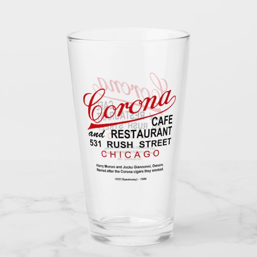 Corona Café and Restaurant, Chicago, IL Glas (Vorderseite)