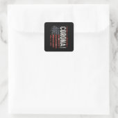 Corona California Quadratischer Aufkleber (Tasche)