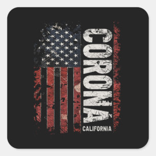 Corona California Quadratischer Aufkleber