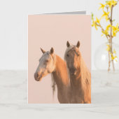 Corona & Cheyenne bei Dawn Wild Horse Greeting Car Karte (Gelbe Blume)