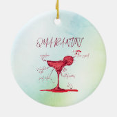 Corona Christmas Holiday Green Quarantini Martini Keramik Ornament (Hinten)