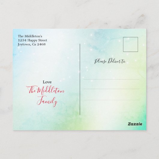 Corona Christmas Holiday Green Quarantini Martini Postkarte (Rückseite)