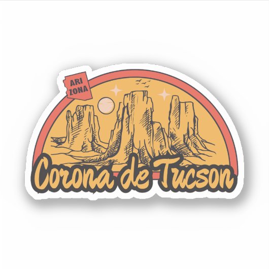 Corona de Tucson, Arizona Aufkleber (Vorderseite)