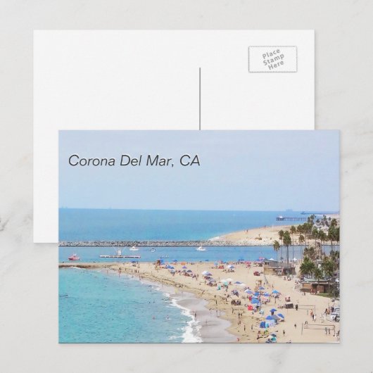 Corona Del Mar, CA Postkarte (Vorne/Hinten)