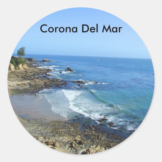 Corona Del Mar California Beach Stickers (Vorderseite)