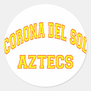Corona Del Sol Aztecs Runder Aufkleber
