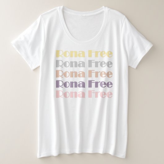 coRONA Free Große Größe T-Shirt (Design vorne)