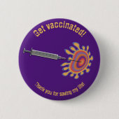 Corona – get vaccinated! button (Vorderseite)