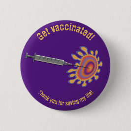 Corona – get vaccinated! button