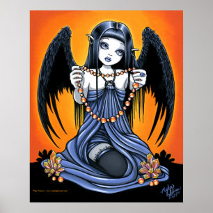 "Corona" Gothic Crystal Engel Art Poster