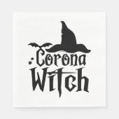 Corona Hexehy Halloween , Funny Halloween , Serviette (Vorderseite)