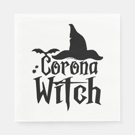 Corona Hexehy Halloween , Funny Halloween , Serviette (Vorderseite)