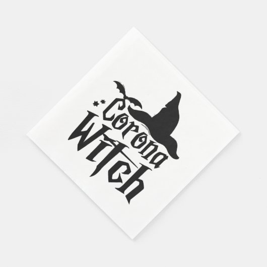 Corona Hexehy Halloween , Funny Halloween , Serviette (Ecke)