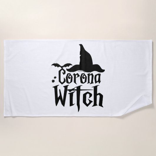 Corona Hexehy Halloween , Funny Halloween , Strandtuch (Vorderseite)