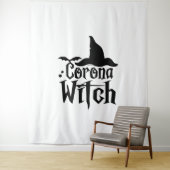 Corona Hexehy Halloween , Funny Halloween , Wandteppich (Beispiel)