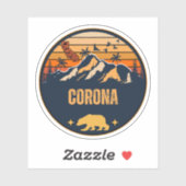 Corona, Kalifornien Aufkleber (Blatt)