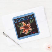 Corona Lily Quadratischer Aufkleber (Umschlag)
