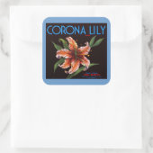 Corona Lily Quadratischer Aufkleber (Tasche)