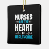 Corona Nurses - Herz der Gesundheitsversorgung Keramikornament (Links)