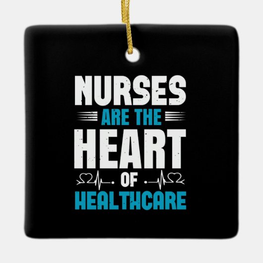 Corona Nurses - Herz der Gesundheitsversorgung Keramikornament (Vorderseite)