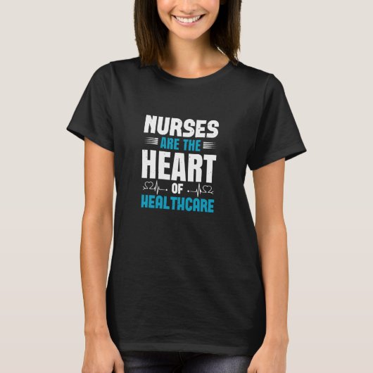 Corona Nurses - Herz der Gesundheitsversorgung T-Shirt (Vorderseite)