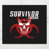 Corona Survivor Bierflaschenetikett (Einzelnes Label)