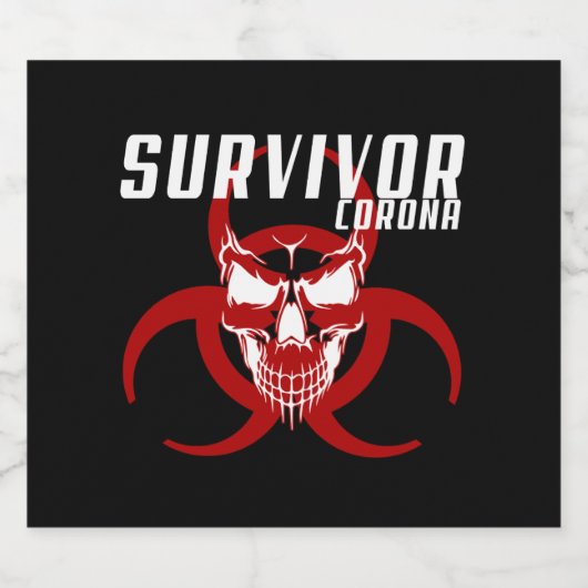 Corona Survivor Bierflaschenetikett (Einzelnes Label)