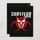 Corona Survivor Postkarte (Vorne/Hinten)