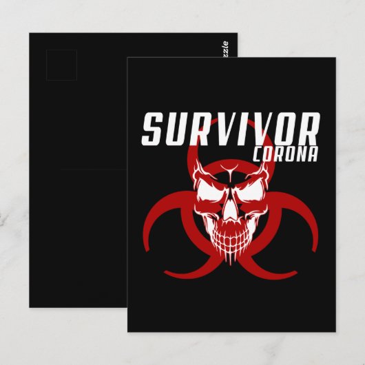 Corona Survivor Postkarte (Vorne/Hinten)