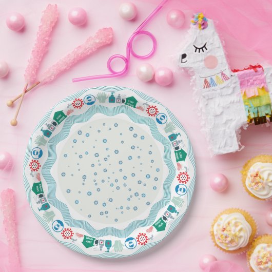 Corona-Virenschutz Pappteller (Party)