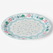 Corona-Virenschutz Pappteller (Schrägansicht)