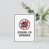 Corona Virus Covid19 Stornierungsaktualisierung Postkarte (Stehend Vorderseite)