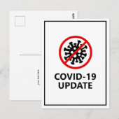 Corona Virus Covid19 Stornierungsaktualisierung Postkarte (Vorne/Hinten)