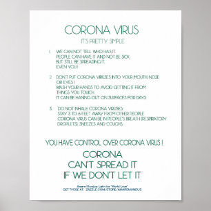 Corona Virus Factsheet - Plakatsystem Poster