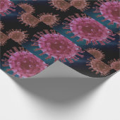 Corona-Virus-Mikrobiologie Geschenkpapier (Ecke)