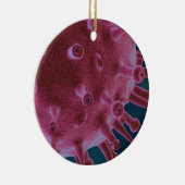 Corona-Virus-Mikrobiologie Keramik Ornament (Rechts)