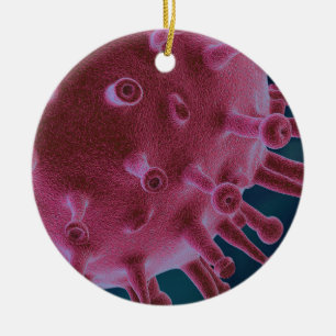 Corona-Virus-Mikrobiologie Keramik Ornament