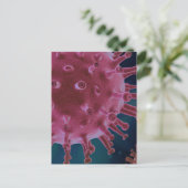 Corona-Virus-Mikrobiologie Postkarte (Stehend Vorderseite)